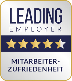 Leading Employer Siegel zur Mitarbeiterzufriedenheit (4,5 von 5 Sterne) bei Select